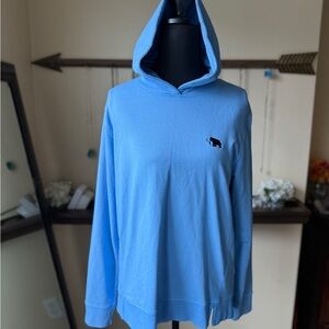 Peter Millar Light Blue Hooded Sweatshirt Size Medium